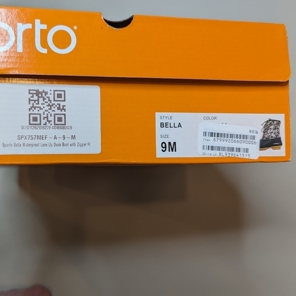 Sporto Bella Waterproof Lace-Up Duck Boot with Zipper Black Floral 9M NIB NWT - Picture 11 of 13